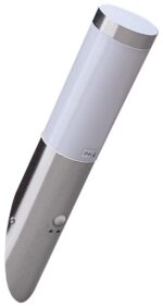 Avide Επιτοίχιο Φωτιστικό Εξωτερικού Χώρου Boca 1xE27 PIR IP44 Satin Nickel