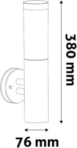 Avide Φωτιστικό Τοίχου Εξωτερικού Χώρου Boca 1xE27 IP44 Antracit - Image 2