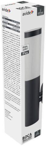 Avide Φωτιστικό Τοίχου Εξωτερικού Χώρου Boca 1xE27 IP44 Antracit - Image 3