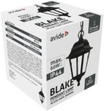 Avide Εξωτερικό Φωτιστικό Οροφής Blake 1xE27 82.5cm IP44 Μαύρο - Image 2