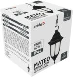 Avide Εξωτερικό Φωτιστικό Οροφής Mateo 1xE27 IP44 Μαύρο - Image 2