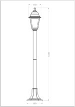 Avide Εξωτερικό Φωτιστικό Κολώνα Blake 1xE27 120cm IP44 Μαύρο - Image 3