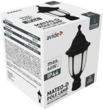 Avide Εξωτερικό Φωτιστικό Τοίχου Mateo XS 1xE27 IP44 Μαύρο - Image 2