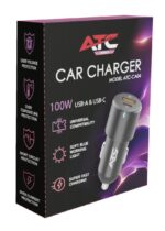 ATC-CA04 Φορτιστής Αυτοκινήτου  USB-A & Type-C 100W - Image 2