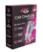 ATC-CA06 Φορτιστής Αυτοκινήτου USB-A & Type-C 60W - Image 2