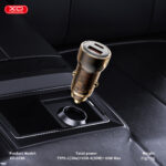 XO CC60 Smart Διαφανής Φορτιστής Αυτοκινήτου A30W+C30W/Ταυτόχρονη 60W Καφέ - Image 2