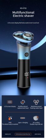 XO CF32 Πολυλειτουργική Ξυριστική Μηχανή σετ - Image 6