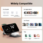 XO CX035 Πτυσσόμενος 3-σε-1 Μαγνητικός Ασύρματος Φορτιστής - Image 4