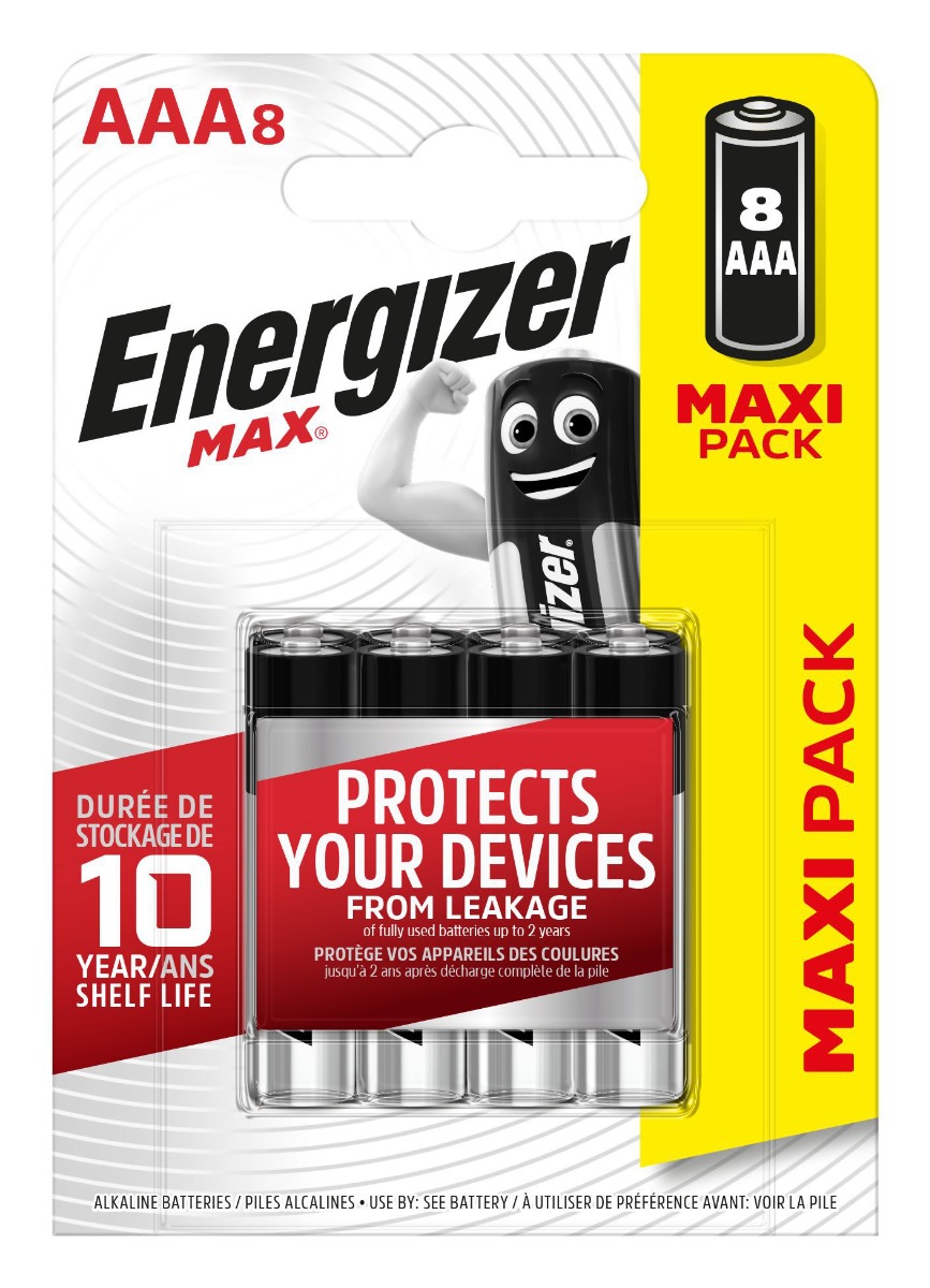 energizer-max-lr03-aaa-bl8 Energizer Max Alkaline Μπαταρία AAΑ (8 τμχ) - Image 1