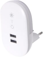 Entac Φωτάκι Νυκτός 3000K Ντιμαριζόμενο με 2 USB Θύρες - Image 2