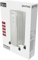 Entac Oil Heater 9 Fins 2000W White - Image 2