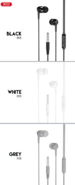 XO EP37 In-ear Handsfree  1.15μ Μαύρο - Image 4