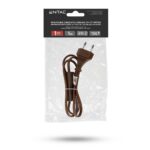 Entac Rewireable Καλώδιο 2G0.75 με Διακόπτη ON/OFF Καφέ 1m - Image 2