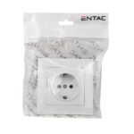 Entac Arnold Recessed wall socket earthed White - Image 4