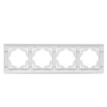 Entac Arnold Πλαίσιο Τοίχου Διακόπτη - Πρίζας 4 Θέσεων Καθέτως Λευκό - Image 2