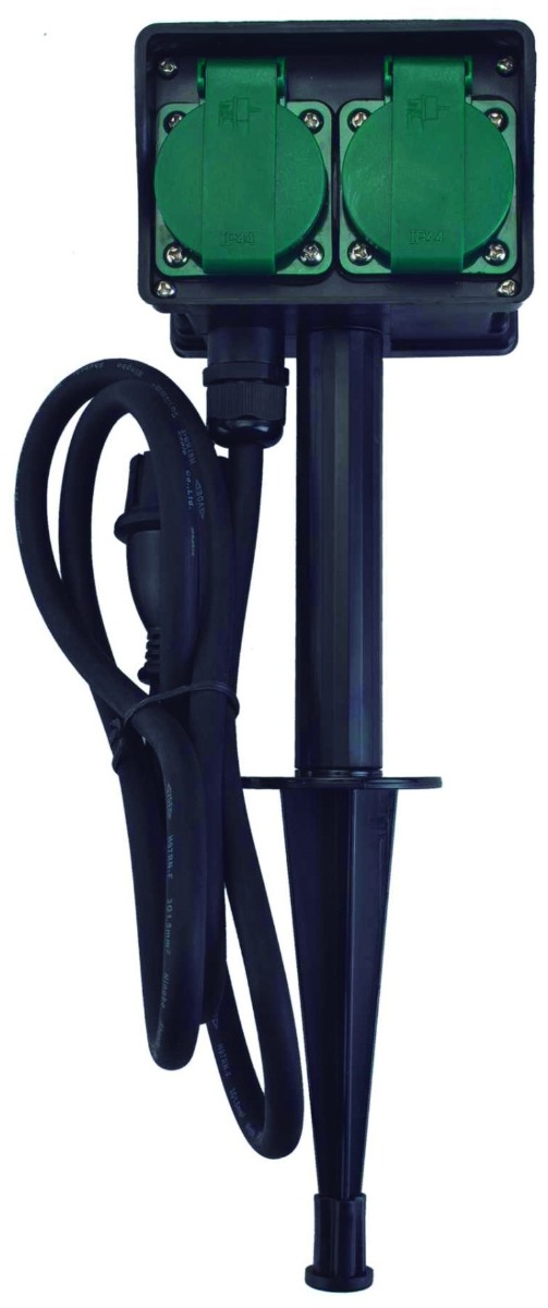 ese15gt2-15-ip44s_entac-leszurhato-kerti-eloszto-2-foglalat-15m-ip44-idozitovel_2 Entac Κήπου Μπαλαντέζα με 2 Σούκο και Χρονοδιακόπτη IP44 1.5m - Image 1