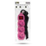 Entac Πολύπριζο 3 Θέσεων Με Διακόπτη 3x1.0mm 1.5m Ρόζ - Image 4