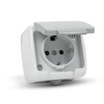 Entac Stephan surface mounted wall socket earthed IP54 - Image 2