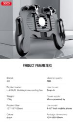 XO H6A Ασύρματο Gamepad με ψύκτρα (χωρίς μπαταρία) - Image 2