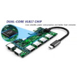 Μετατροπέας 11in1 RJ45 USBx4 VGA HDMIPD SD TF Audio - Image 3