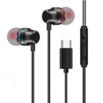 ATC-HFr2 Ενσύρματα Ακουστικά Handsfree Type-C Μεταλικό Μαύρο