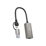 XO HUB018 Αντάπτορας Δικτύου USB σε Type-C 2-σε-1 RJ45 100Mbs - Image 2