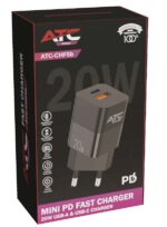 ATC-CHF5b Mini PD Fast Charger 20W Μαύρο - Image 2