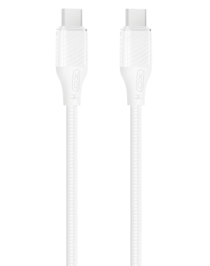 image_20250717084652 XO NB-Q291B Braided Type-c σε Type-c 60W Καλώδιο Δεδομένων Λευκό - Image 1