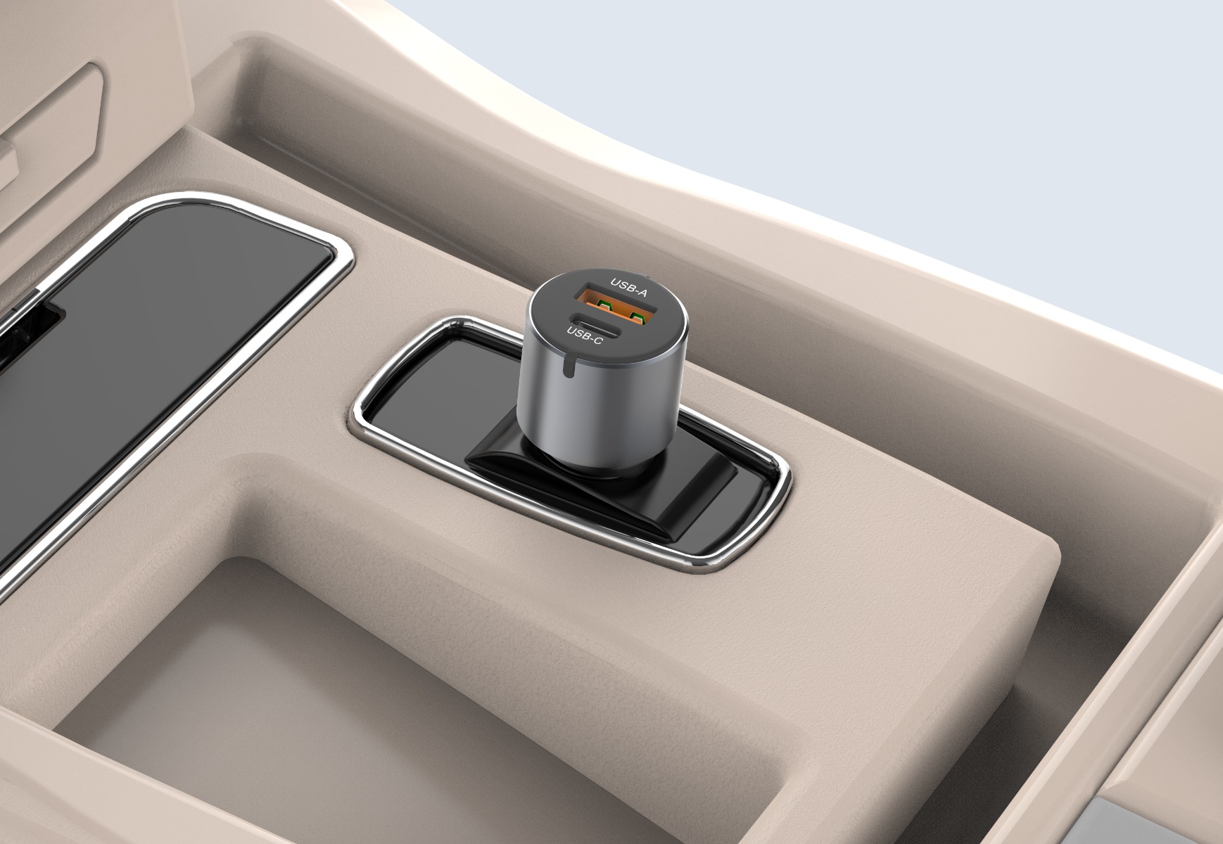 ATC-CA06 Φορτιστής Αυτοκινήτου USB-A & Type-C 60W - Image 3