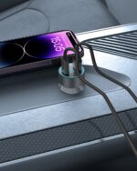 ATC-CA09 Φορτιστής Αυτοκινήτου με 2 Θύρες USB-A & Type-C και LED Οθόνη 42.5W - Image 3