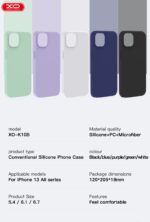 Θήκη XO-K10B iPhone15 Pro Max 6.7" liquid σιλικόνης Μπλε Σιέρρα - Image 4