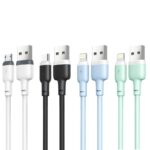 XO NB208 Καλώδιο Φόρτισης + Data Micro 1m Πράσινο - Image 3