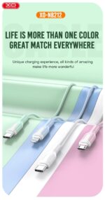 XO NB212 2.1A USB Καλώδιο Για Type-C 1m Ρόζ - Image 7