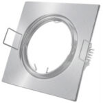 Avide GU10 Πλαίσιο Τετράγωνο Σαγρέ Σατέν Νίκελ