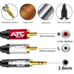 ATC HQ 3.5mm M/ 2 X RCA Cable 1.5m - Image 2