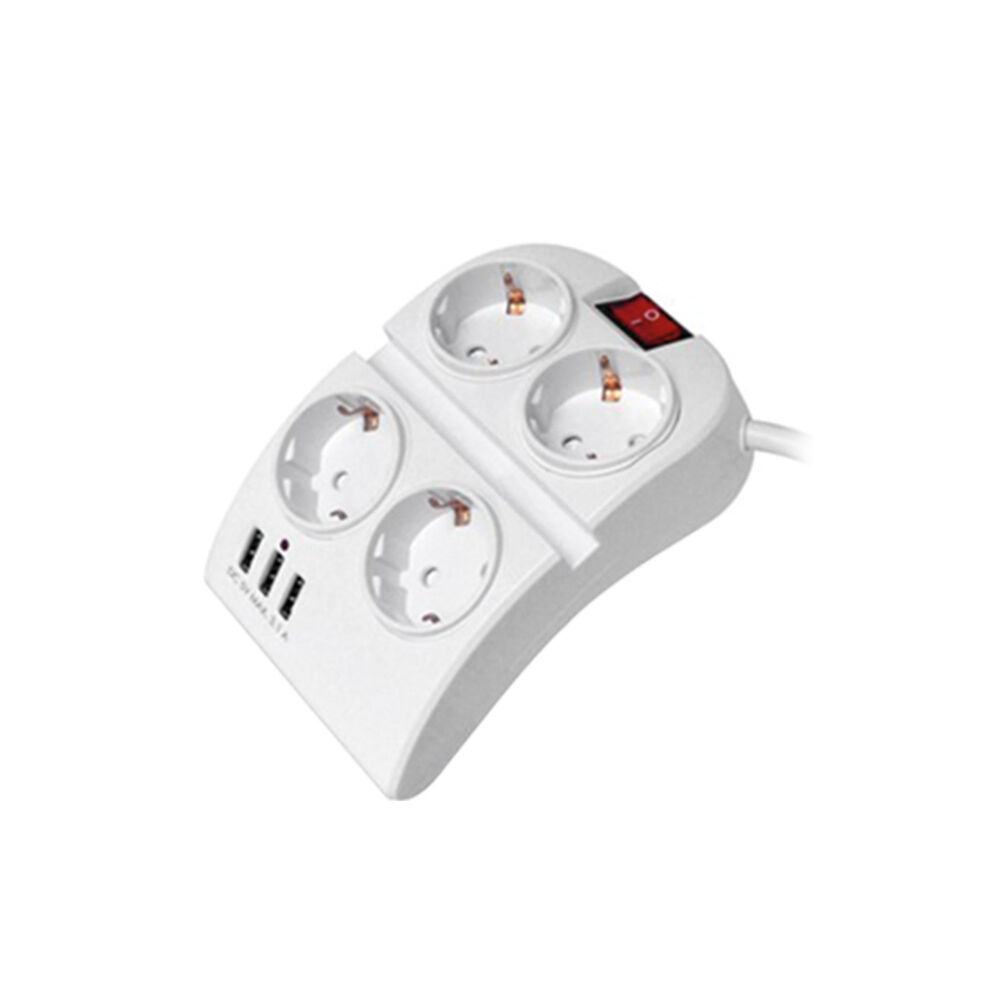 media-1635253572177 Technik Πολύπριζο 4 Θέσεων με Διακόπτη & 3 Θύρες USB 16A 1.5m - Image 1