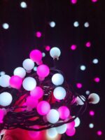 Modee Christmas LED Λαμπάκια Τύπου Berry με Βύσμα (100LED/10m/10cm) Ροζ & Ψυχρό - Image 6