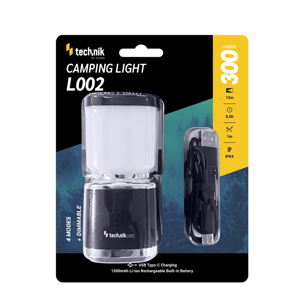 media-1759474444504 Technik Φωτιστικό Κάμπινγκ L002 300lm Επαναφορτιζόμενο 1500mAh - Image 1