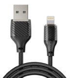 XO NB291 Καλώδιο Φόρτισης & Μεταφοράς Δεδομένων Lightning Braided 6A Μαύρο