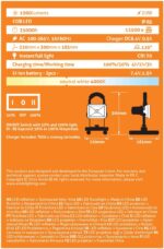 Avide LED Προβολέας Επαναφορτιζόμενος 20W Λευκό 4000K - Image 3