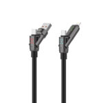 XO NB295 Καλώδιο Φόρτισης & Μεταφοράς Δεδομένων 4 σε 1 Μαύρο 1.2m - Image 3