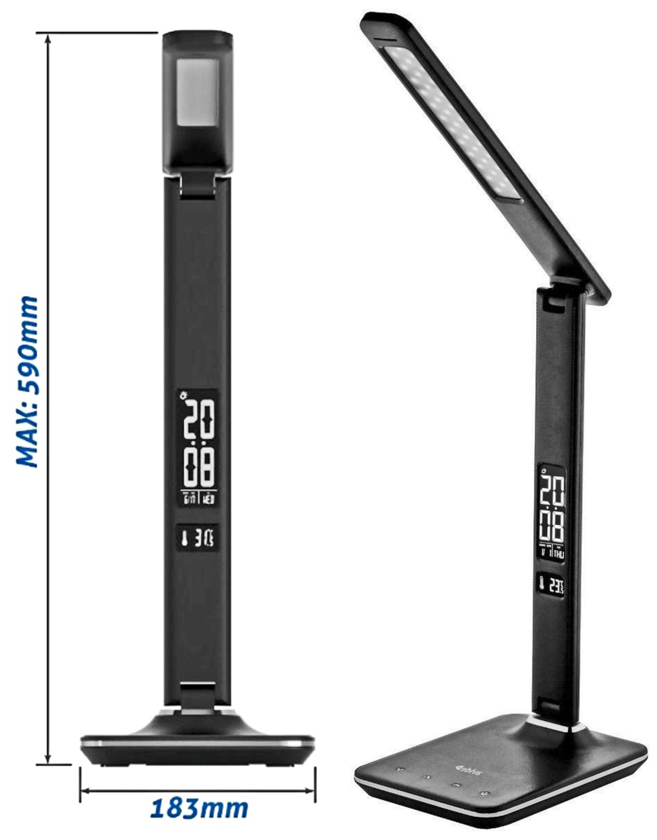 untitled-4 Avide LED Φωτιστικό Γραφείου Δερμάτινο με Ημερολόγιο Μαύρο 6W - Image 1