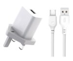 XO L99 (UK) Φορτιστής με Καλώδιο Micro 2.4A