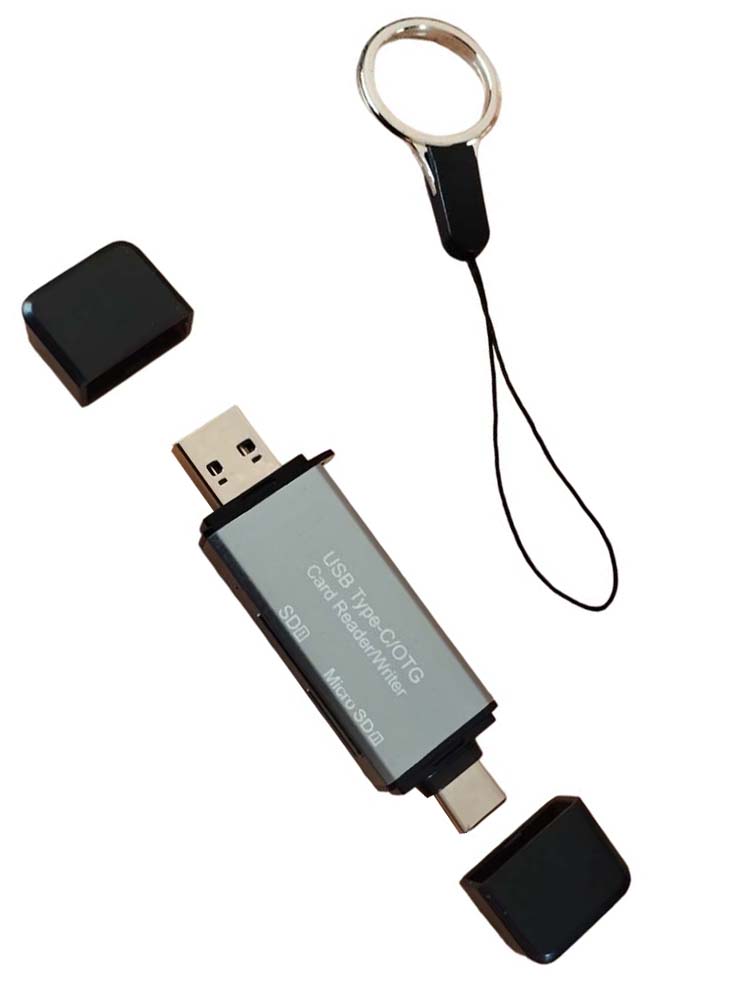 __viber_2024-10-25_144440-48-33-726-photoroom Αναγνώστης καρτών 2 σε 1 Τύπος C + 3.0 A με μπρελόκ - Image 1