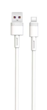 XO NB-Q166 5A Καλώδιο Ταχείας Φόρτισης Type-C Λευκό 1m