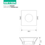 Geyer Τετράγωνο spot GU10 PC λευκό 86x41mm