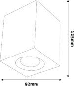 Avide Φωτιστικό Οροφής GU10 Spot Light Τετράγωνο Λευκό Περιστρεφόμενο - Image 2
