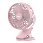 ATC DF-01 Μίνι Επαναφορτιζόμενος Ανεμιστήρας Γραφείου 5" με Κλιπ Ροζ