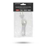 Entac Rewireable Καλώδιο 2G0.75 με Διακόπτη ON/OFF Λευκό 1m - Image 2