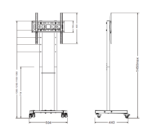 ATC Επιδαπέδια Βάση TV 32'' - 55'' ATC-Y609S-2 - Image 2